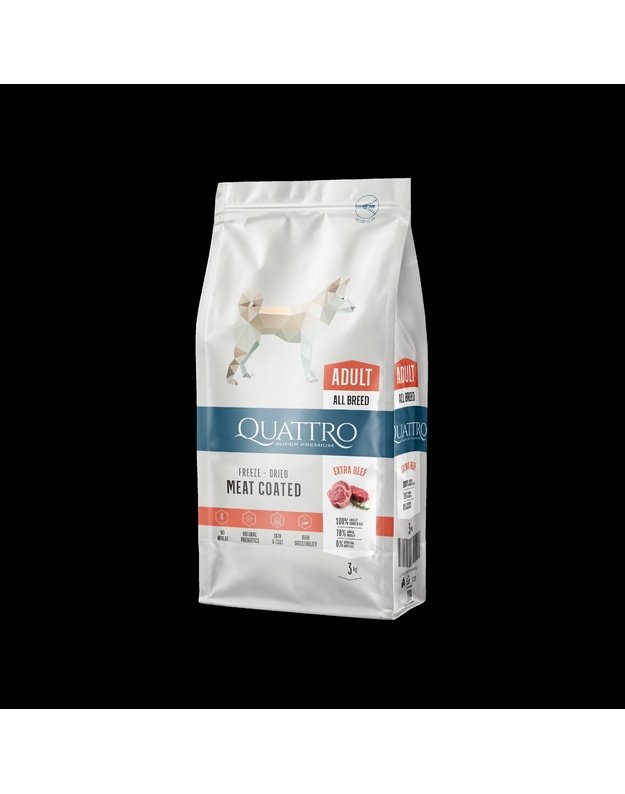Sausā barība pieaugušiem visu šķirņu suņiem ar liellopu gaļu 3 kg.