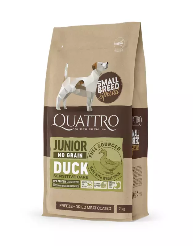 Quattro SB sausā barība maza auguma šķirņu kucēniem ar pīli 1,5kg