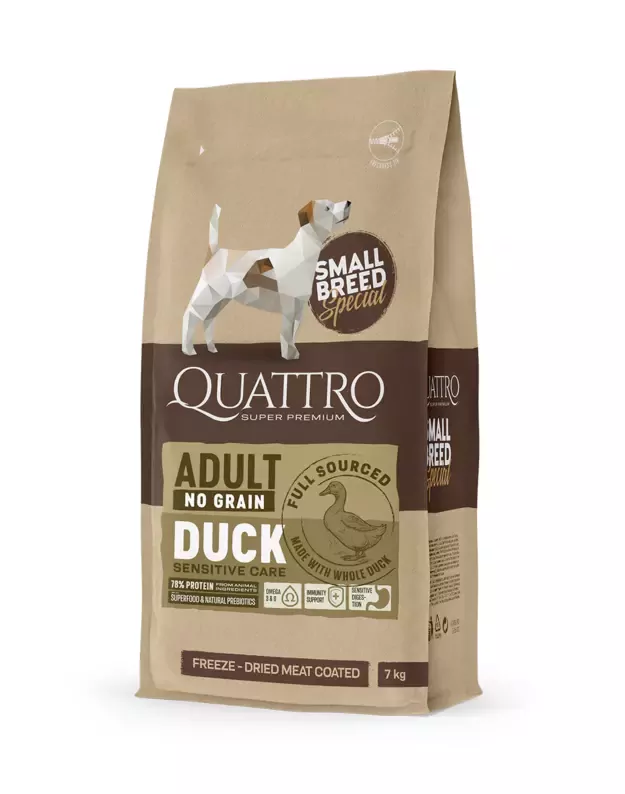 Quattro SB sausā barība maza auguma suņiem ar pīli 7kg