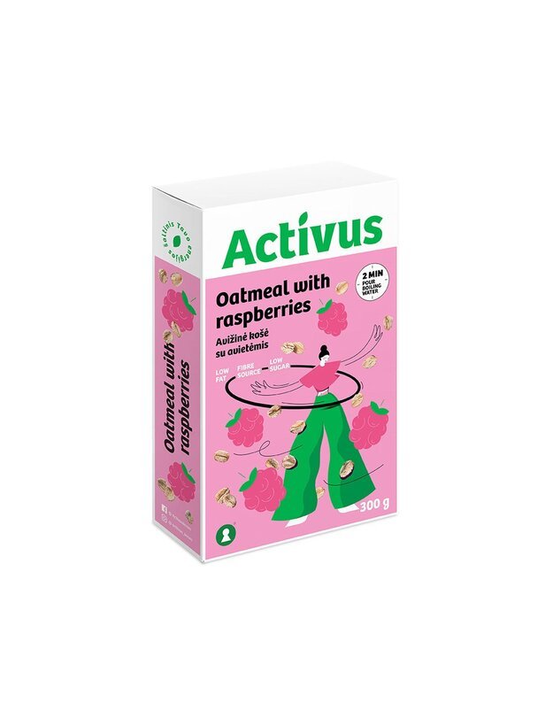 Auzu pārslu biezputra ACTIVUS ar avenēm kastīte 300g x 10gab