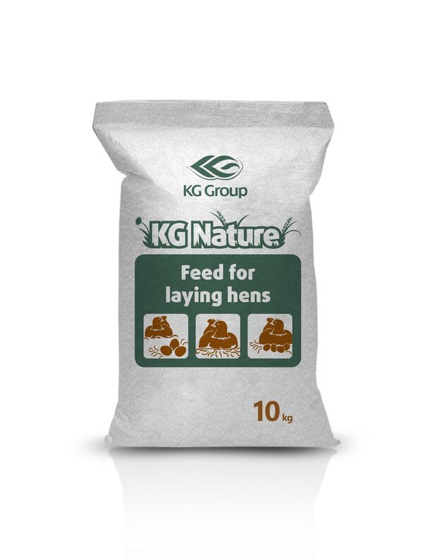 Pilnvērtīgā barība dējējvistām II dēšanas periods (45 nedēļas un vairāk), KG NATURE BEZ ĢMO, 10kg