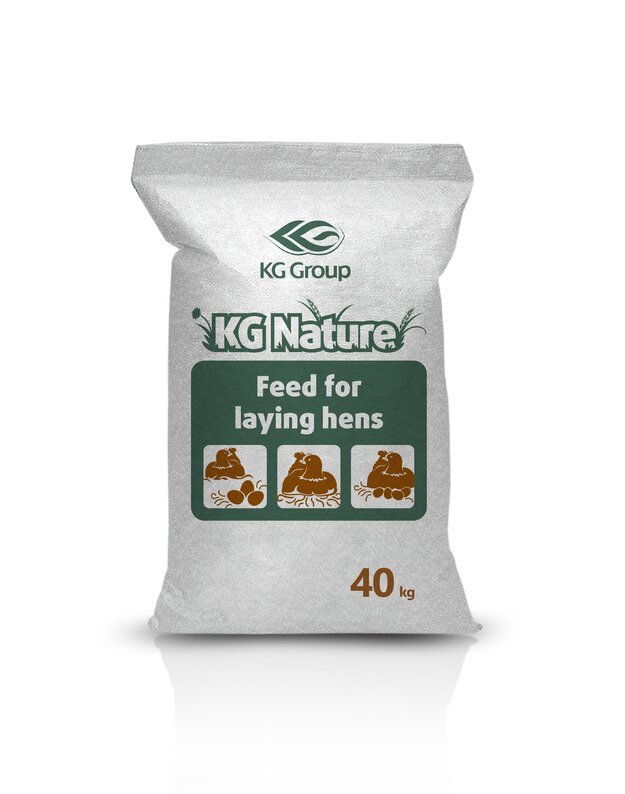 Pilnvērtīgā barība dējējvistām II dēšanas periods (45 nedēļas un vairāk),  KG NATURE BEZ ĢMO, 40kg